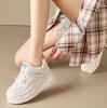Fashion 8.5CM Women's Breathable Mesh Sneakers Autumn New Style Versatile Thick Bottom Casual Sports White Shoes Comfortable All Match