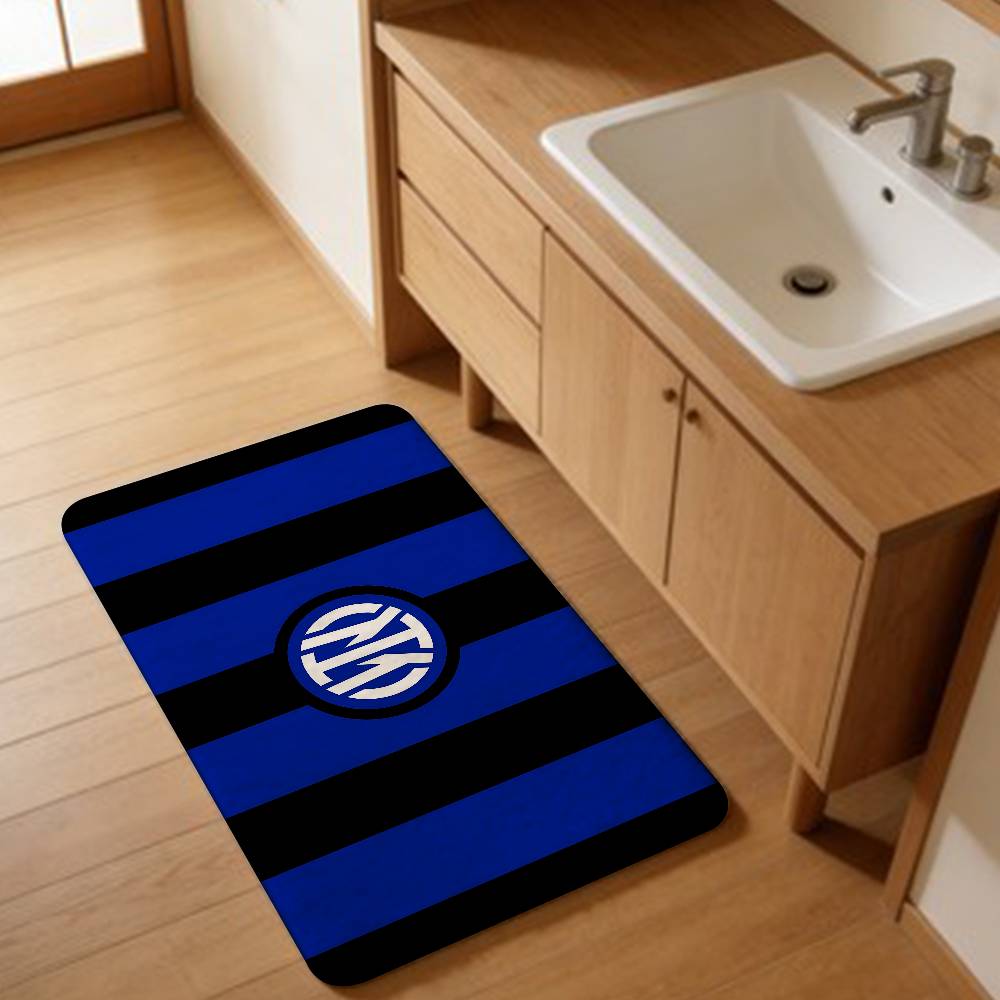 Tapis de couloir lavable antidérapant pour sport Football I-Inter Milan FC Salon Canapé Chaises Zone Tapis de cuisine Paillasson Tapis de sol