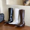2025 Winter New Pointed Wedge Inner Temperament French Fashion Sexy Beautiful Women Boots