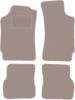 Beige Velour Floor Mats For: Skoda Felicia Hatchback, Station Wagon (1994-2001)