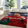 Cristiano Ronaldo 121 Teppich Büroteppich Design für Balkon Arbeitszimmer Eingangsbereich Außen rutschfester Teppich Anime Bürodekoration Geschenk für Festivals
