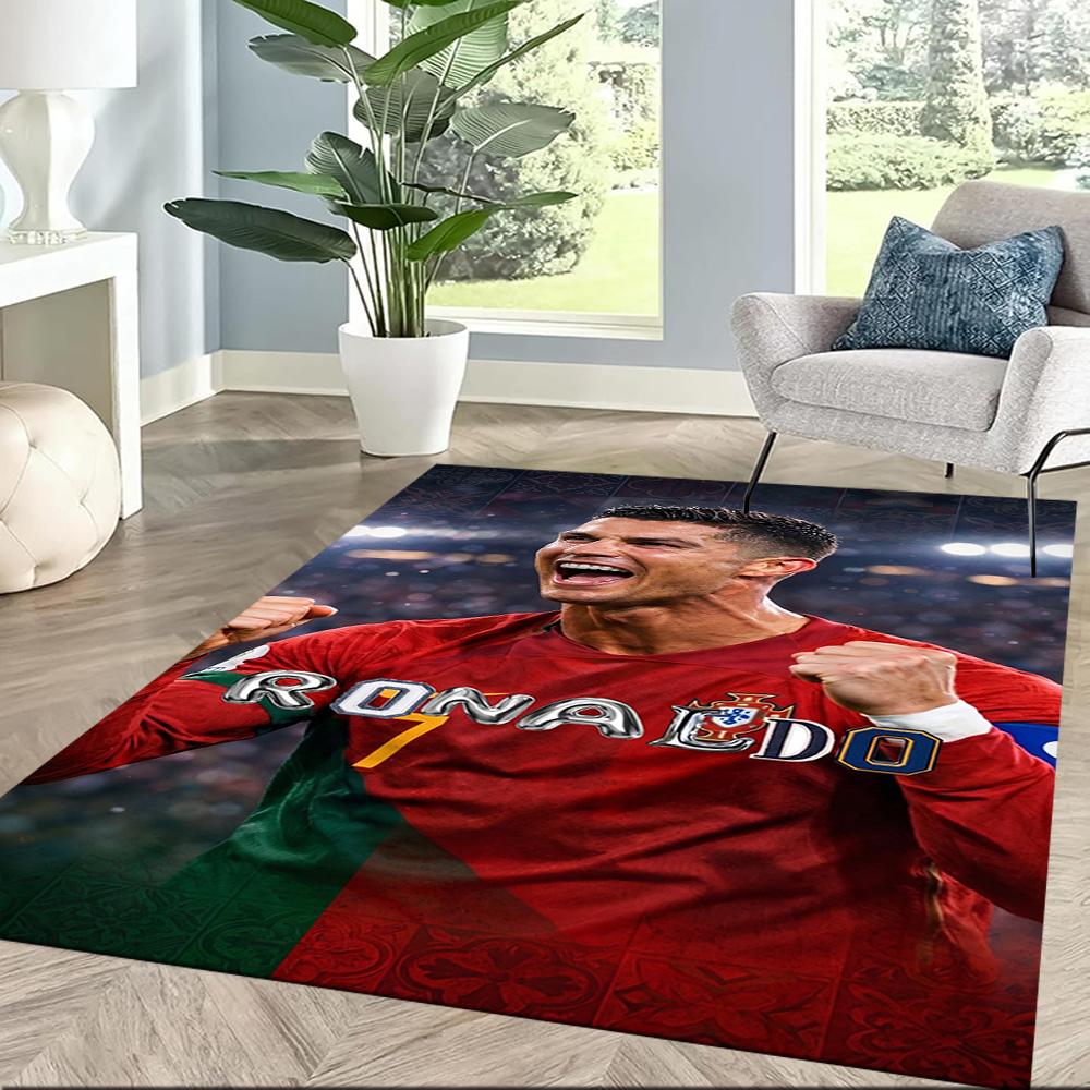 Cristiano Ronaldo 121 Teppich Büroteppich Design für Balkon Arbeitszimmer Eingangsbereich Außen rutschfester Teppich Anime Bürodekoration Geschenk für Festivals