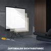 Projection Screen in 4:3 Format, Cinema Screen, Presentation Surface for Home or Office, Black