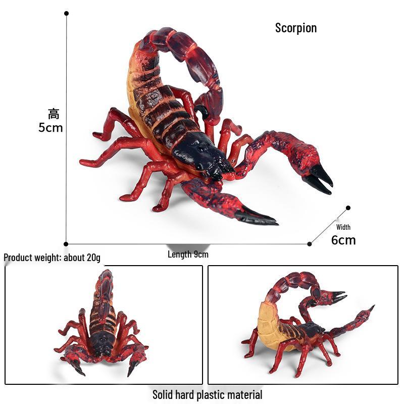 Wild Animal Simulation Toys: Lizard, Chameleon, Snail, Spider, Scorpion, and Centipede Models