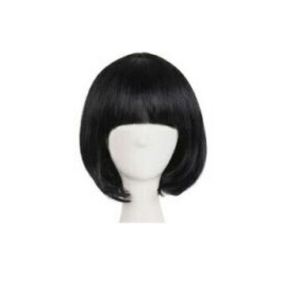Lady Wig Women's Short Straight Bangs Full Hair Wigs Cosplay Party Hair Bob Wig Multiple Color Synthetic Hair