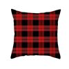 Fuwatacchi Merry Christmas Print Pillowcase Red Black Plaid Cushion Cover Home Chair Sofa Decoration _,(1)