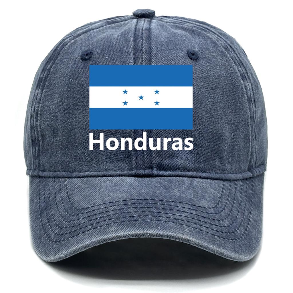Honduras Flag Cap For Unisex Women Outdoor Casual Baseball Cap Unisex Solid Color Adjustable Strap Cotton Cap Unisex Sun Protection