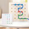 Wooden Peg Board Threading Set - Suitable for Children’s Fine Motor Skills Spatial Reasoning and Creative Design Development