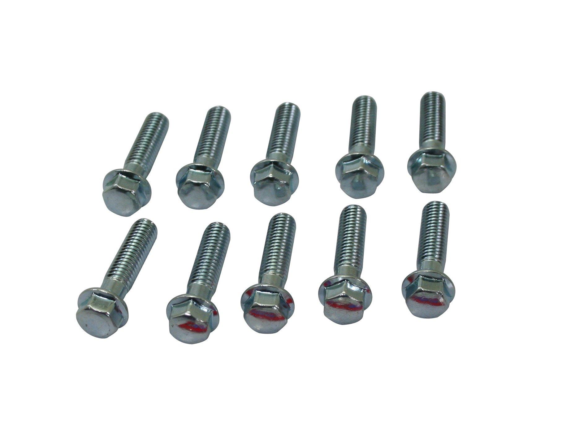 

C.F.POSH 820855-025 Flange Hex Bolts, Honda Genuine Type, Pack of 10 M6×25 серебряный