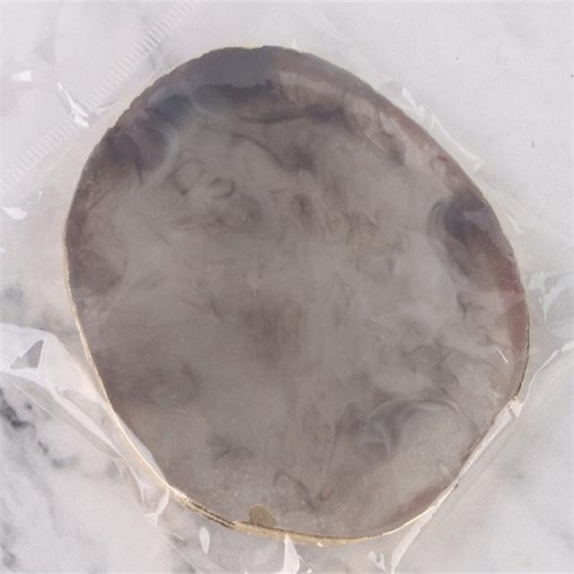 

1 шт., круглая палитра для ногтей из смолы, агата, накладные кончики ногтей, смешивание цветов, палетка для рисования, гель-лак, дисплей, полка, маникюрный инструмент серый