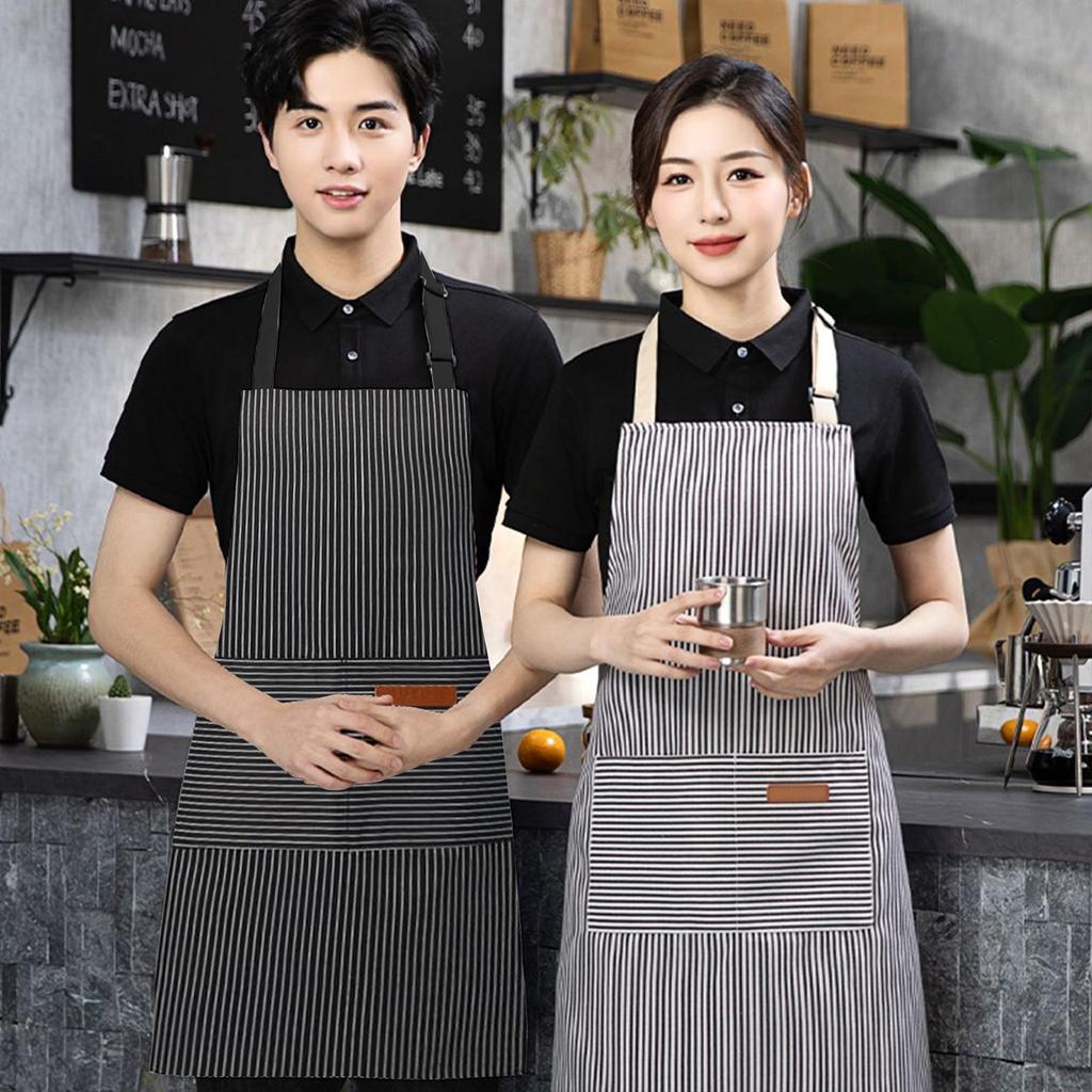 Kitchen Apron Waterproof with Waist Tie Cooking Aprons with 2 Pockets for Waiters Nail Technicians Stylist Baking Gardening