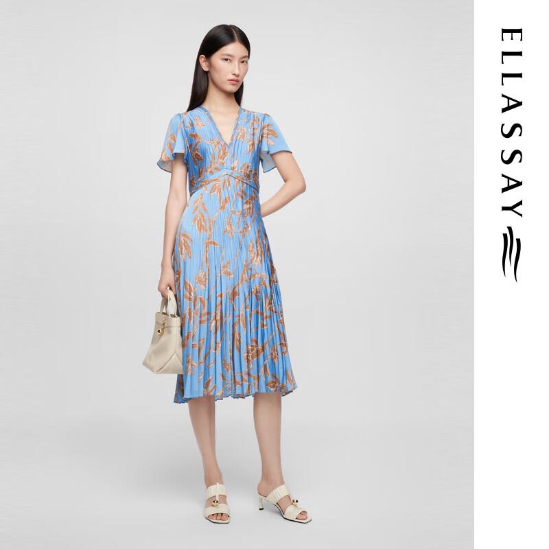 ELLASSAY French Romantic Elegant A-Line Mid-Length Dress EWE361Y16100