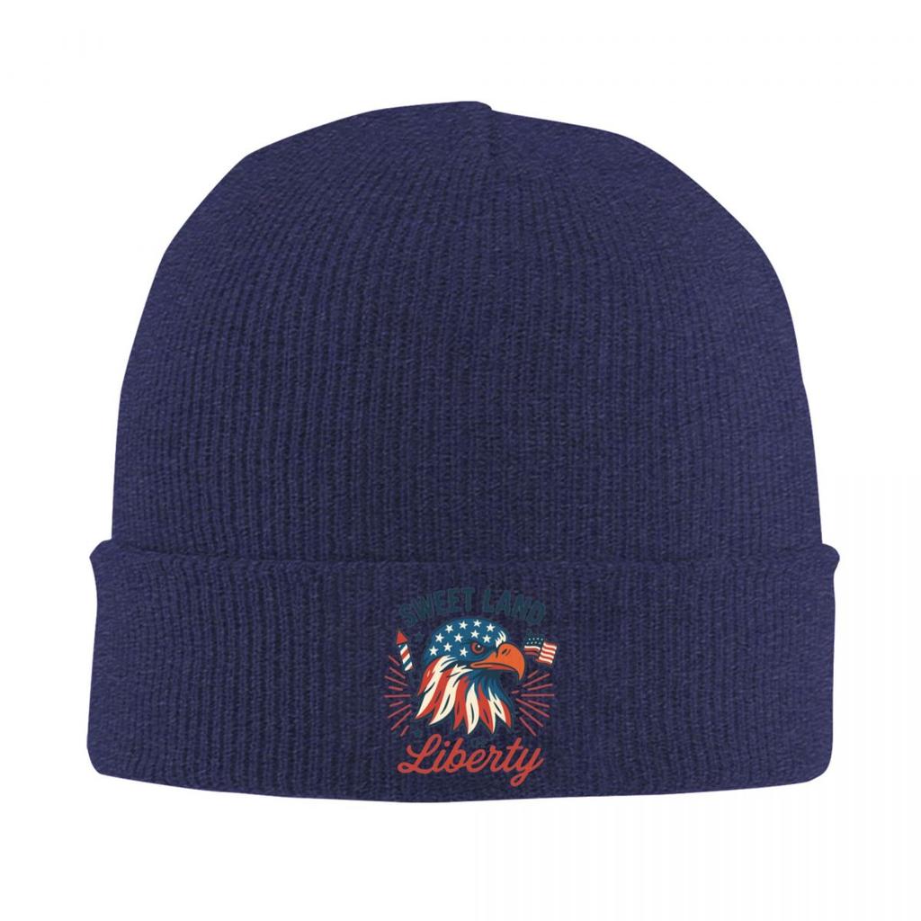 Teplá pletená čepice s potiskem orla Zimní pletená čepice Beanie Čepice typu skullies Beanies Hip Hop čepice pro Unisex