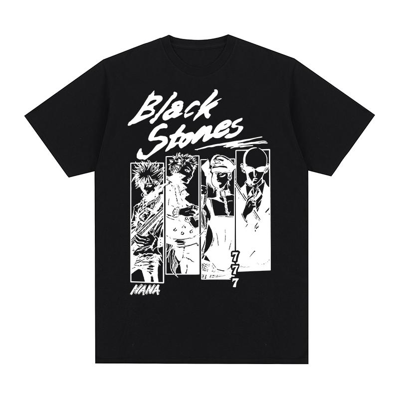 Black Stones NANA Vintage Tshirt Japanese Anime Kawaii Clothing Unique Graphic Cotton Unisex T shirt New TEE TSHIRT Womens tops