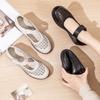 Fashion New Women Shoes Genuine Leather Ladies Sandals Comfortable Mom Flats Walking Sandals Hollow out Beach Shoes Woman Footwear