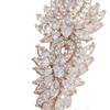 Small fresh flower branch zircon earrings long high-quality three-dimensional geometric earrings for women retro silver