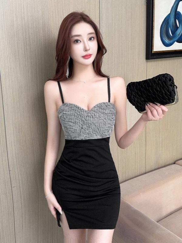 Women's Sexy Low-Cut Suspender Dress - New Hot Girl Tight Hip-Hugging Skirt