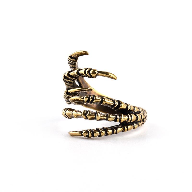 Meier Halloween Retro Eagle Claw Open Ring - Men's European and American Fashion Statement Metal Finger Ring