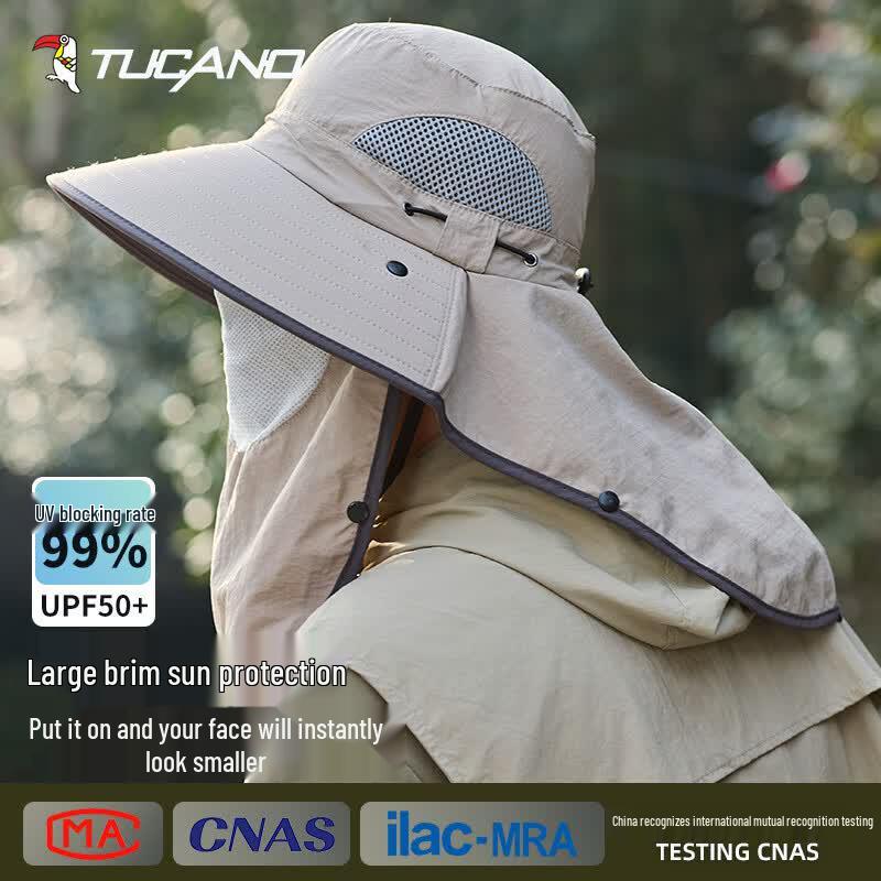 Men s UV Protection Sun Hat with Face Mask