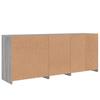 Sideboard with LED Lights Grey Sonoma 162 x 37 x 67 cm