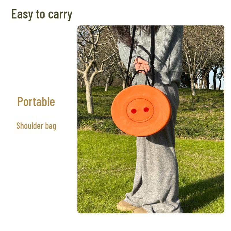 Collapsible Outdoor Travel Stool - Portable Adjustable Seat for Camping, Fishing, and Queuing