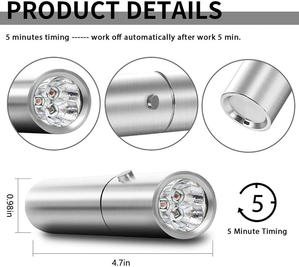 Portable Infrared Therapy Lamp Flashlight with 3 To 5 Red Light Options