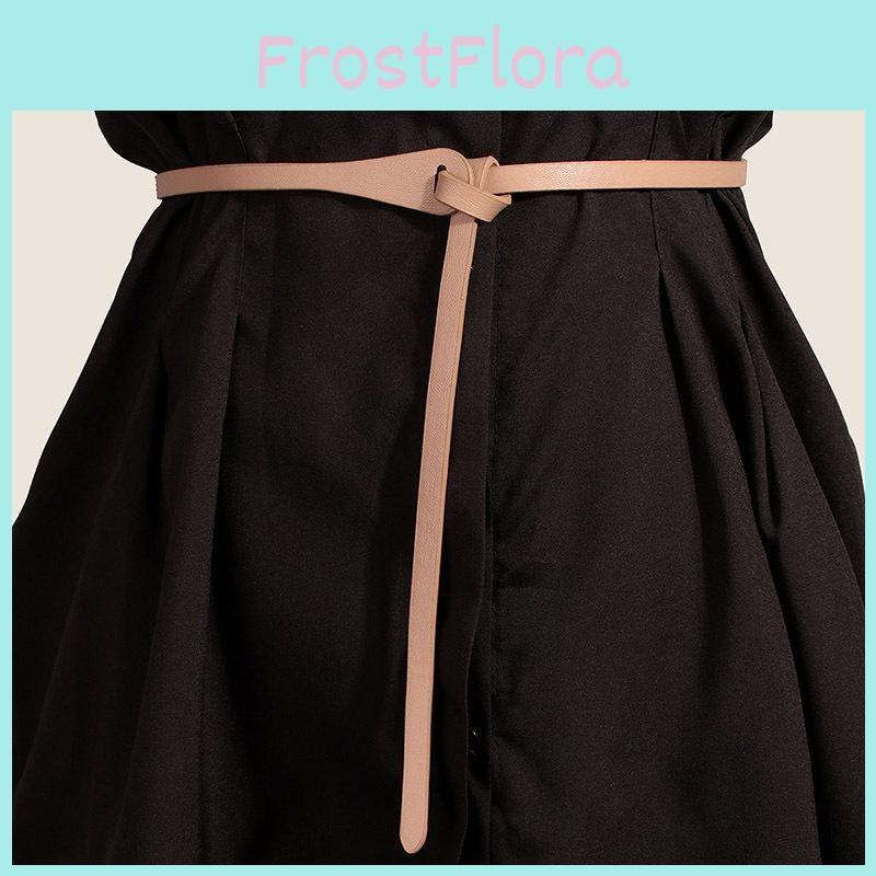 Simple Pu Waist Belt For Dresses With Adjustable Pin Buckle Women For