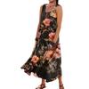 Women's Casual Comfortable Floral Print Sleeveless Cotton Pocket Dress
