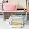 School Pencil Case Large Capacity Pencil Case Cute Box Felt Storage Girl Large Capacity Aesthetic Pencil Bag QHB01