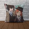 Bungo Stray Dogs Pillow Case For Car Sofa Decorative Home Doublesided Print Plush Square Throw Pillow Cushion Cover