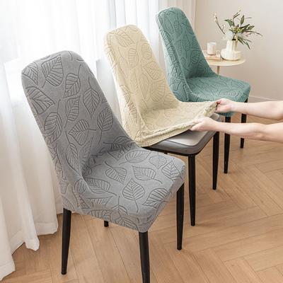 Sandalye Kılıfı Yüksek Esneklik Tam Kapsayan Tasarım Koruyucu Uyum Gizli Lastik Bant Daha Az Kayma Yaprak Desenli Süper Yumuşak Sandalye Kılıfı
