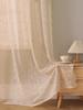 Beige Floral Lace Curtains Country Style for Living Room Bedroom Decor Ideal for Parties And Events Decoration