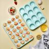 24-Hole Cake Mold Silicone Soap Cookies Cupcake Bakeware Pan Tray Mould Home Mini Muffin Cup 3D Non-stick Jelly&Candy Mold