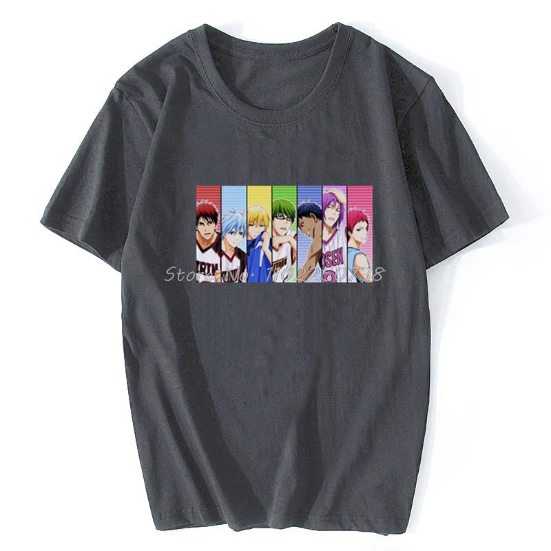 Japan  Anime Kuroko No Basket Funny Print T Shirt Men Harajuku Manga Summer Tops Causal Basketball Cartoon Tee Anime Shirt