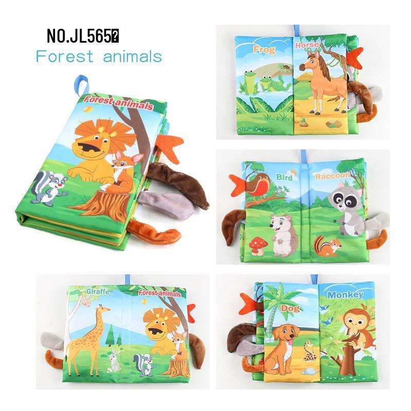 Cartea de pânză senzorială pentru bebeluși: Temă Ocean & Pădure