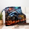 Fantasy Heroes: Epic Adventure Poster PrintBlanket Flannel Throw Blanket for Sofa, Bed, Travel, Camping, Office, Couch, Chair