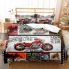 Ensemble de housse de couette pour véhicule, moto, voiture, train, avion, motif King, Queen, pleine taille, housse de couette pour enfants, garçons, ensemble de literie cadeau