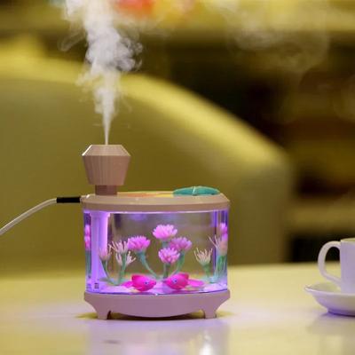Humidificateur à lumière LED pour aquarium, humidificateur USB pour la maison, diffuseur d'air, purificateur, atomiseur, diffuseur d'arômes, brumisateur pour aquarium