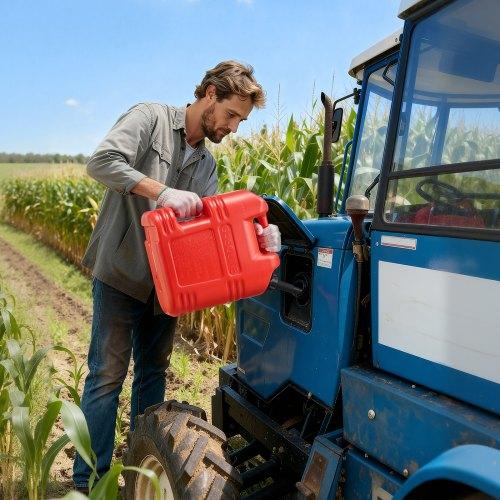 VEVOR Fuel Container, 19 L, Gas Tank with Spout & Clear Scale, 15 L/min Max Flow Rate, Secure & Leak-proof