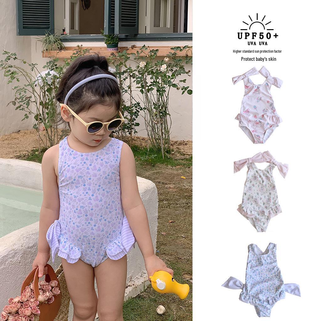 

Girls Spanish Style Sweet Hot Spring Swimsuit - One-Piece Baby Swimsuit 80
