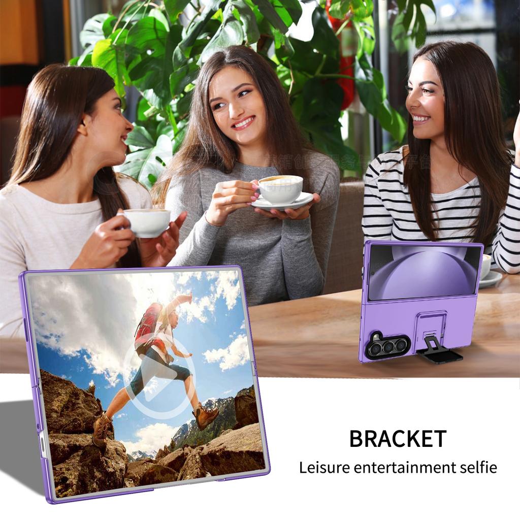 For Samsung Galaxy Z Fold6 5G Case Hidden Kickstand Hard PC Phone Cover