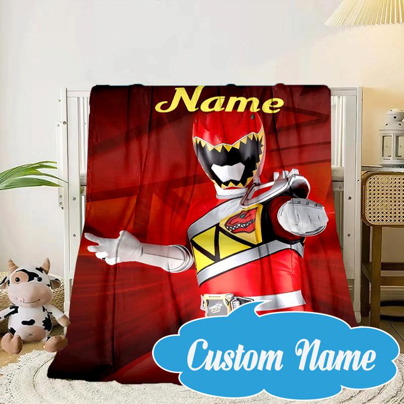 Custom Name Ranger Hero Pose Blanket bed sofa Blanket Flannel Blanket for Camping, Hiking, Picnic Essentials,gift for Fan family