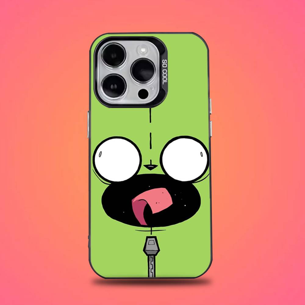 Cartoon I-Invader Zim Gir Phone Case For iPhone 16,15,14,13,12,11,Pro,Max,Plus,Mini,XS,SE Anti Fall Black Matte Hard Bumper