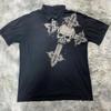Vintage Leaf Print Short Sleeve Polo - Loose Fit High Street Pullover Top