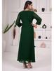 Women Designer Georgette V-Neck Gown Kurta Indian Bollywood Anarkali Top Tunic Kurti Dress