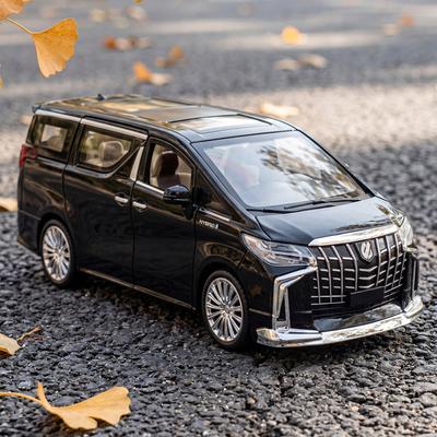 1:24 Toyota Alphard MPV Alloy Metal Diecast Model Car Boy’s High Simulation Miniatures Holiday Present Home Trendy Ornament Toy