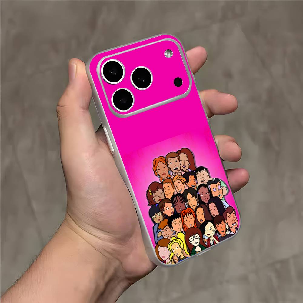 

Daria Cool Girl Fashion Magnetic Wireless Charging Transparent White Phone Case For iPhone 17,16,15,14,13,12,11,Pro,Max,Plus iPhone14ProMax