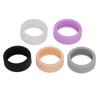 5pcs Smart Ring Sleeve Black White Gray Pink Purple Silicone Elastic Anti Scratch Skin Friendly Smart Ring Cover S for Size 6 7 8 9 10