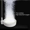 Aquarium Air Stone Round Mute High Density Holes 4mm Tube Silent Oxygenation Integrated Hydroponic Fish Tank Oxygen Diffuser Bubble Plate for Aquarium