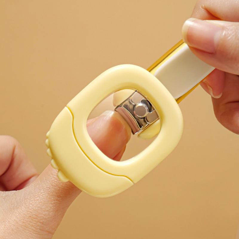 safe Baby Light Up Nail Clipper With Magnifier Splashproof Nail Trim Baby Fingernail Styling Tools Portable Babies Nail Scissors